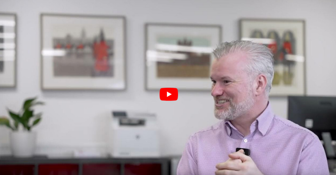 Tim, being interviewed on YouTube